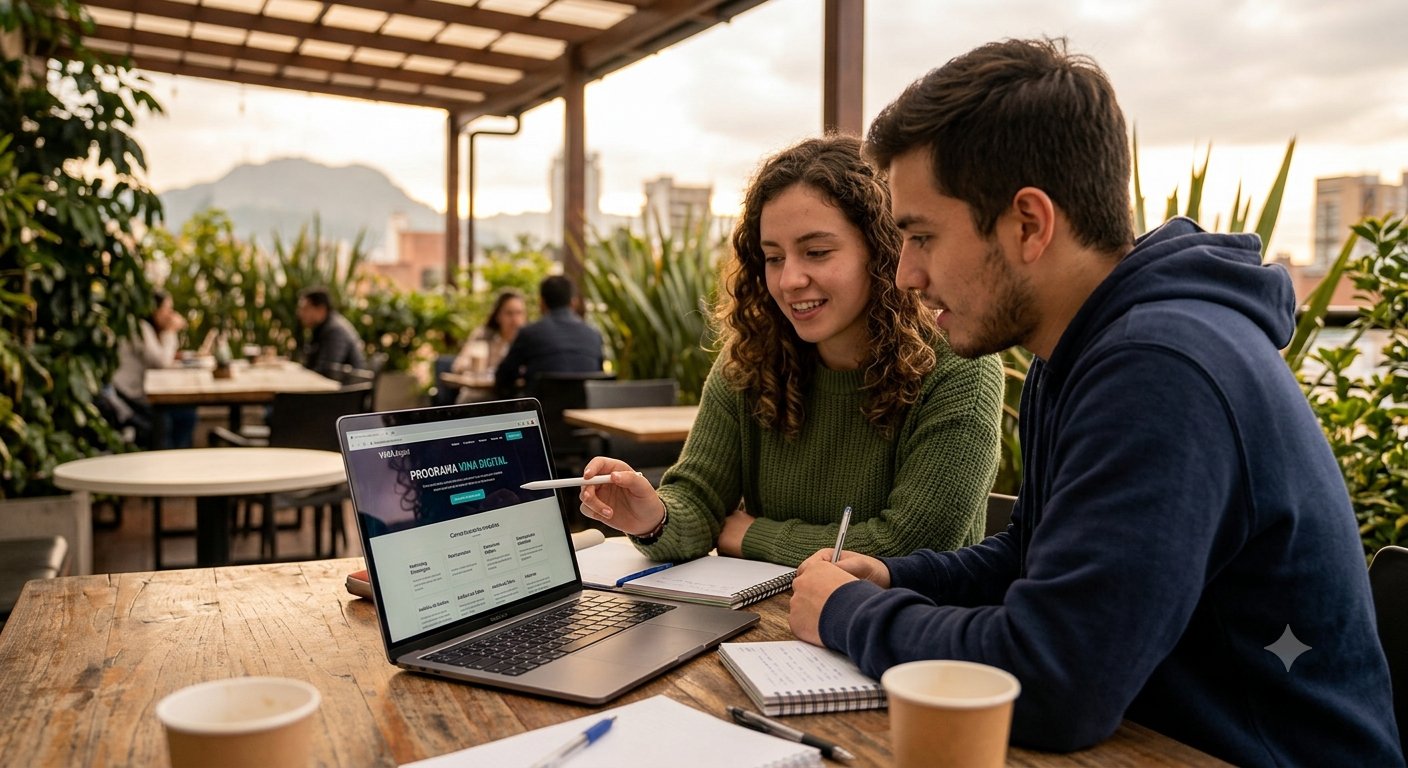 Modern collaborative workspace showing the flagship course atmosphere